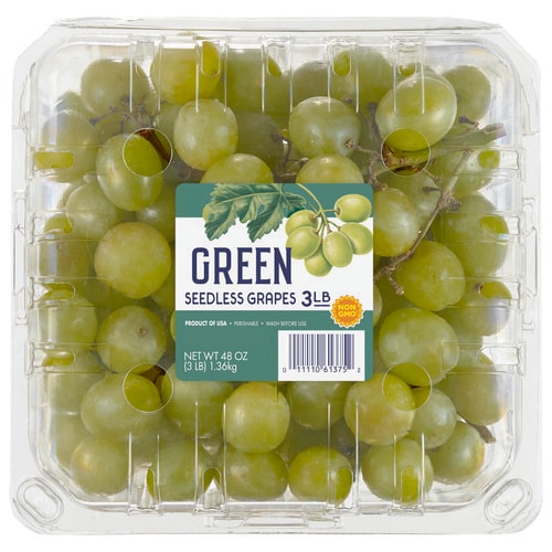 Green Seedless Grapes Perspective: front