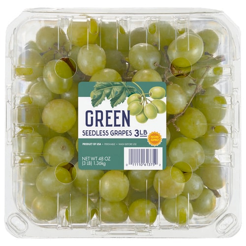 Organic Green Grapes, Seedless, 3 lbs