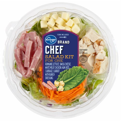 Kroger® Chef with Chicken & Ham Salad Bowl Kit Perspective: front