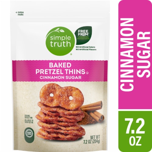 Simple Truth® Baked Cinnamon Sugar Pretzel Thin Crisps Perspective: front