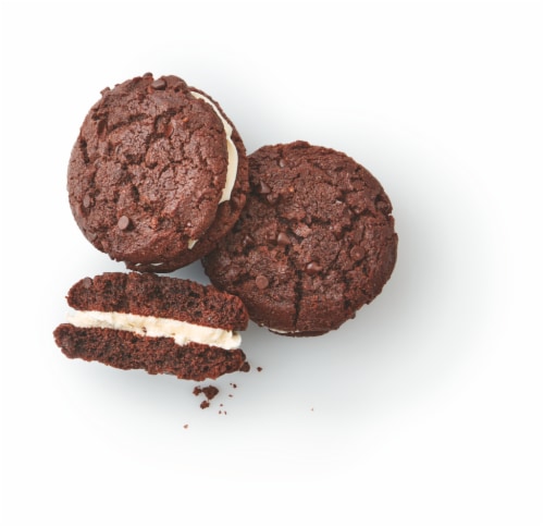 Kroger® Chocolate Chocolate Chip Soft Top Cookie Sandwiches Perspective: front
