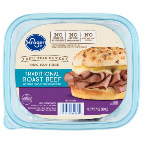 Kroger® Thin Sliced Fat Free Traditional Roast Beef Perspective: front