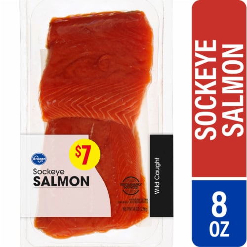 Kroger® Wild Caught Sockeye Salmon Portions Perspective: front