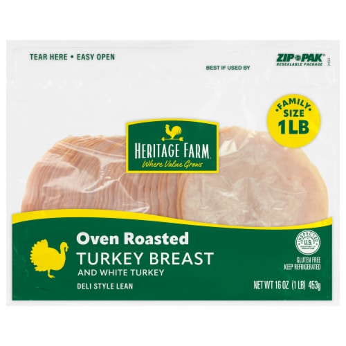 Heritage Farm Deli Style Oven Roasted Turkey Breast Perspective: front