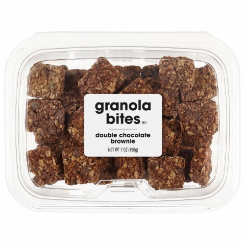 Kroger Double Chocolate Brownie Granola Bites Perspective: front