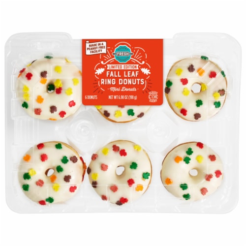 CT Bakery Mini Fall Leaf Ring Donuts Perspective: front