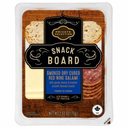 Private Selection® Smoked Dry Cured Red Wine Salami Snack Board Perspective: front