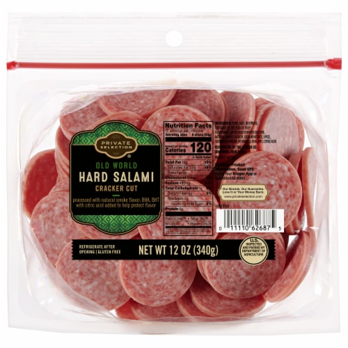 Private Selection® Hard Salami Cracker Cut Perspective: front