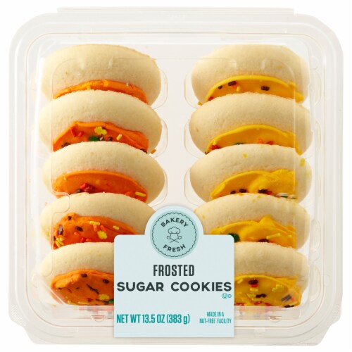 Bakery Fresh Vanilla Frosted Sugar Cookies Harvest, 13.5 oz Kroger