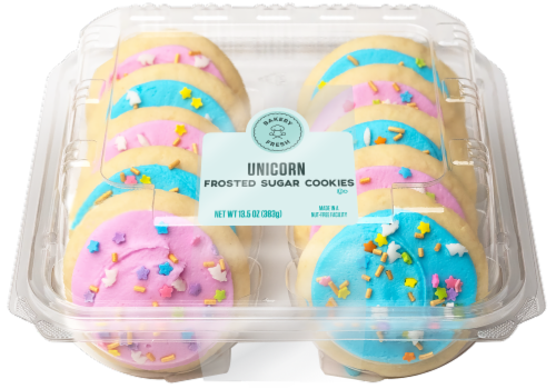 Bakery Fresh Unicorn Vanillla Frosted Cookie Perspective: front