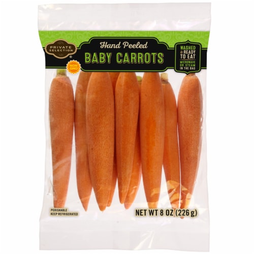 Private Selection® Hand Peeled Baby Carrots Perspective: front