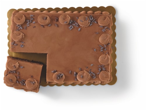 Private Selection Quarter Sheet Signature Chocolate Buttercream Cake Perspective: front