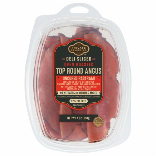 Private Selection® Top Round Angus Uncured Deli Pastrami Sliced Perspective: front