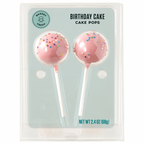 Bakery Fresh Birthday Cake Pops Perspective: front