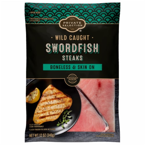 Private Selection® Frozen Wild Caught Swordfish Steaks Perspective: front