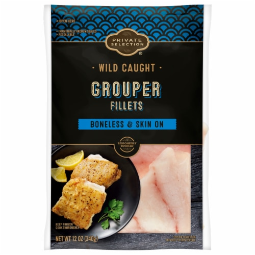 Private Selection® Frozen Wild Caught Grouper Fillets Perspective: front