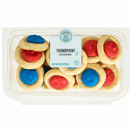 Bakery Fresh Patriotic Thumbprint Cookies Perspective: front