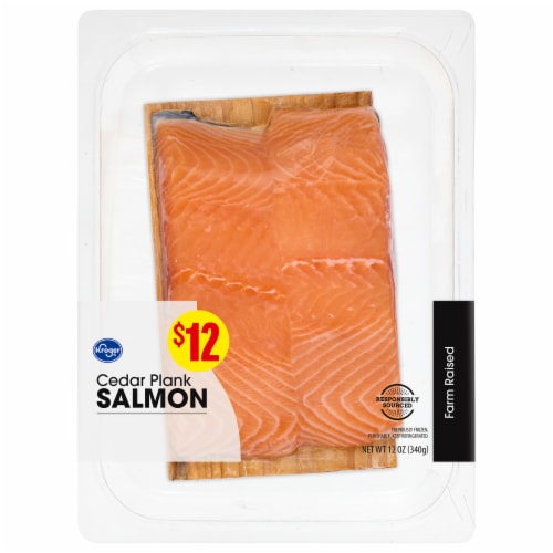 Kroger® Cedar Plank Frozen Salmon Perspective: front