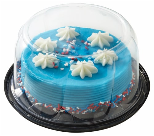 Bakery Fresh Patriotic Chocolate Fudge Cake Perspective: front