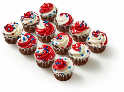 Bakery Fresh Chocolate Patriotic Cupcakes Perspective: front