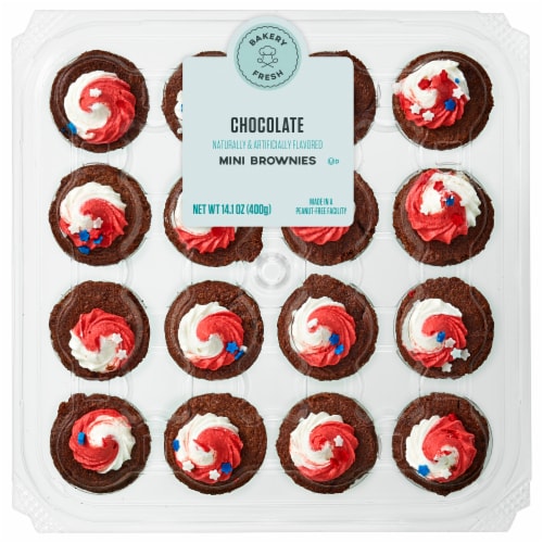 Bakery Fresh Mini Brownies Patriotic Party Platter Perspective: front
