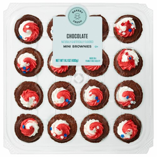 Bakery Fresh Mini Brownies Patriotic Party Platter Perspective: front