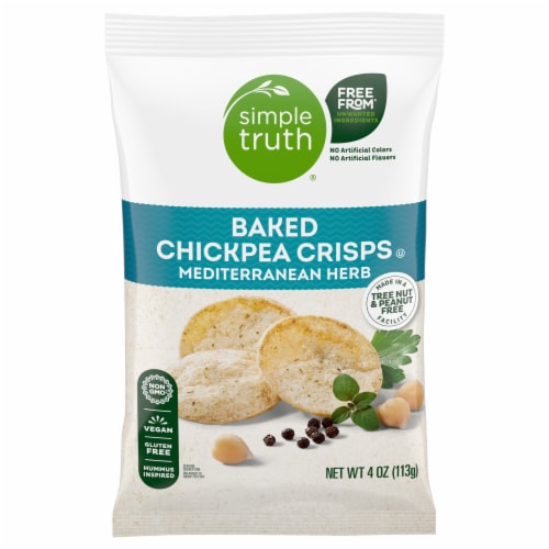 Simple Truth® Mediterranean Herb Baked Chickpea Crisps Perspective: front