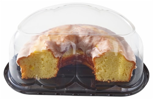 Bakery Fresh Half Lemon Pudding Cake Perspective: front