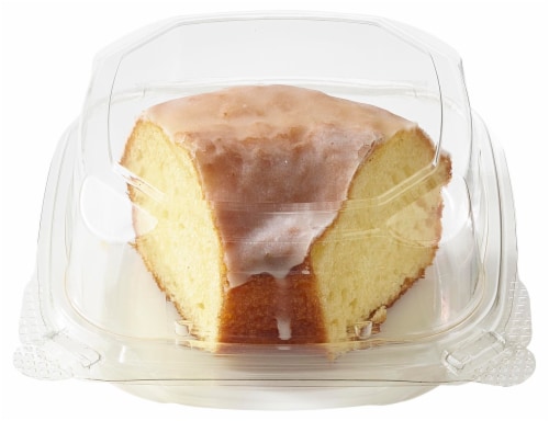 Bakery Fresh Sour Cream Pudding Cake Slice Perspective: front