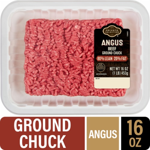 Private Selection® 80/20 Angus Ground Beef Tray 1 LB Perspective: front
