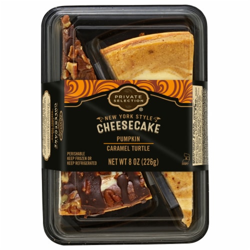 Private Selection® New York Style Pumpkin/Caramel Turtle Cheesecake Perspective: front
