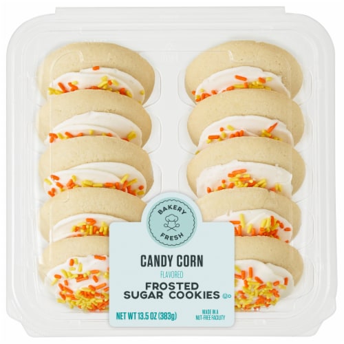 Bakery Fresh Candy Corn Frosted Cookies Perspective: front