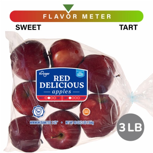 Kroger® Red Delicious Apples – 3 Pound Bag Perspective: front