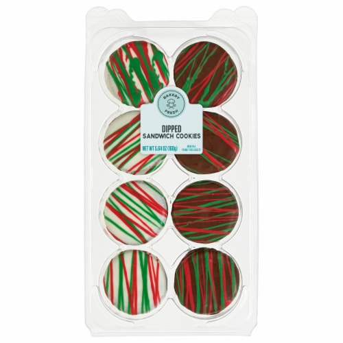 Bakery Fresh Dipped Sandwich Cookies Perspective: front