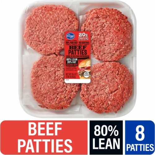 Kroger® 80/20 Ground Beef Patties Perspective: front