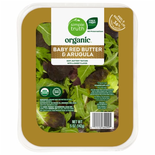 Simple Truth Organic® Baby Red Butter & Arugula Salad Mix Perspective: front