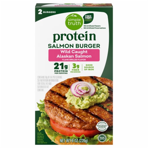 Simple Truth® Salmon Burger Perspective: front
