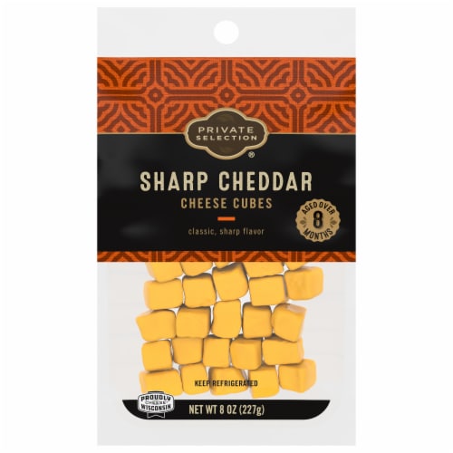Private Selection® Sharp Cheddar Cheese Cubes Perspective: front