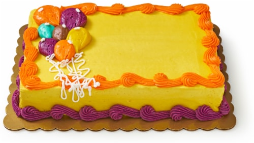 Bakery White Sheet Cake with Buttercream Icing Perspective: front