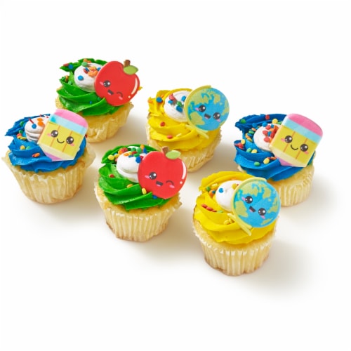Bakery Fresh Cupcakes with Buttercream Icing Perspective: front