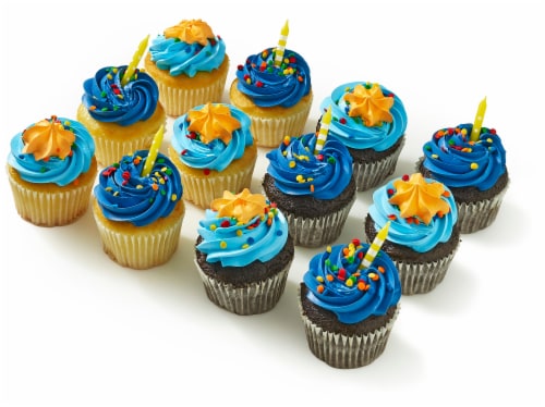 Cupcakes With Whippy Icing Variety Perspective: front