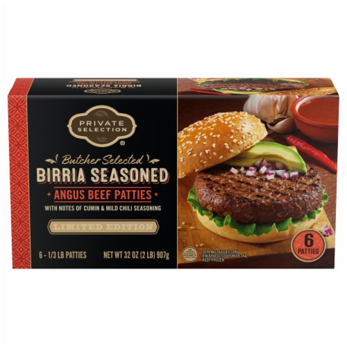 Private Selection® Birria Seasoned Angus Beef Patties Perspective: front