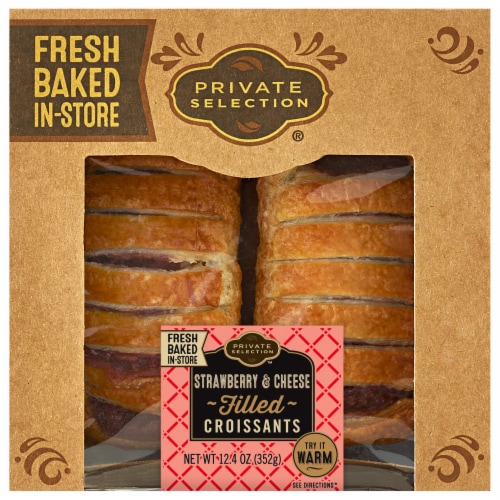 Private Selection® Strawberry & Cheese Filled Croissants Perspective: front