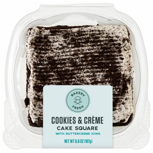 Bakery Fresh Cookies N Creme Cake Square Perspective: front