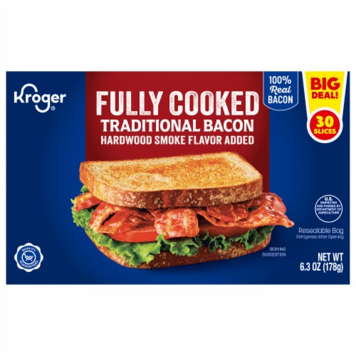 Kroger® Fully Cooked Traditional Bacon BIG DEAL! Perspective: front