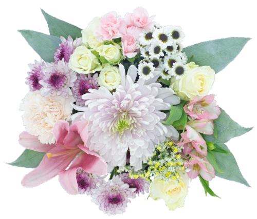 Bloom Haus™ Cherry Blossom Bouquet - Pink / White / Lavender Perspective: front