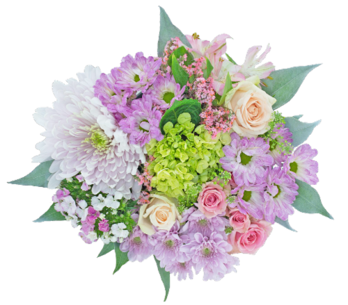 Bloom Haus™ Blushing Beauty Bouquet - Purple / Pink / White / Green Perspective: front