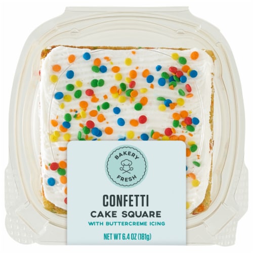 Bakery Fresh Confetti Cake Square Perspective: front