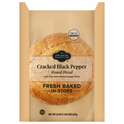 Private Selection® Cracked Black Pepper Round Bread Perspective: front