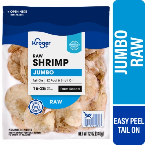 Kroger® Jumbo Raw Shrimp Easy Peel Tail On Perspective: front